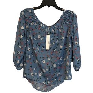 Symphony‎ over the shoulder floral blouse